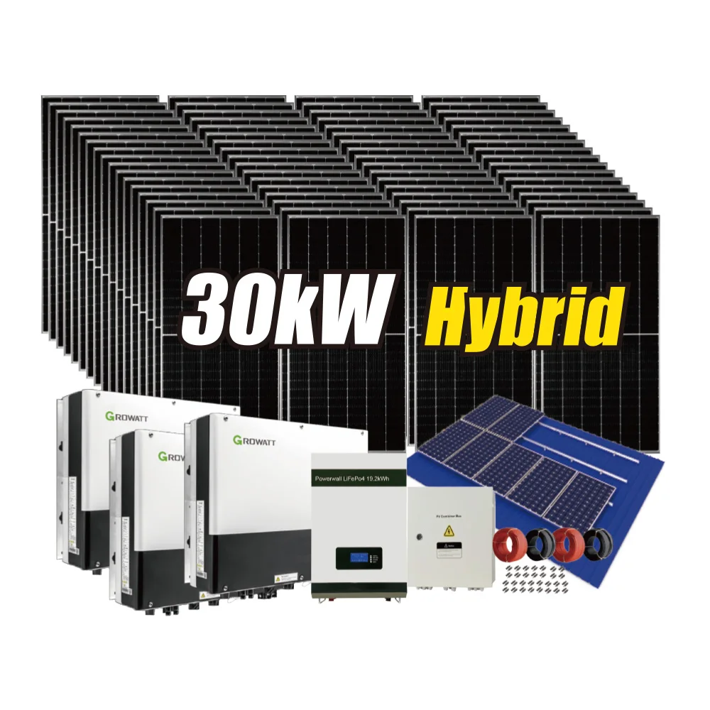 Maxbo 30kW 30 kW Hybrid complete with Panels Solar energy power electric fence photovoltaic system kit
