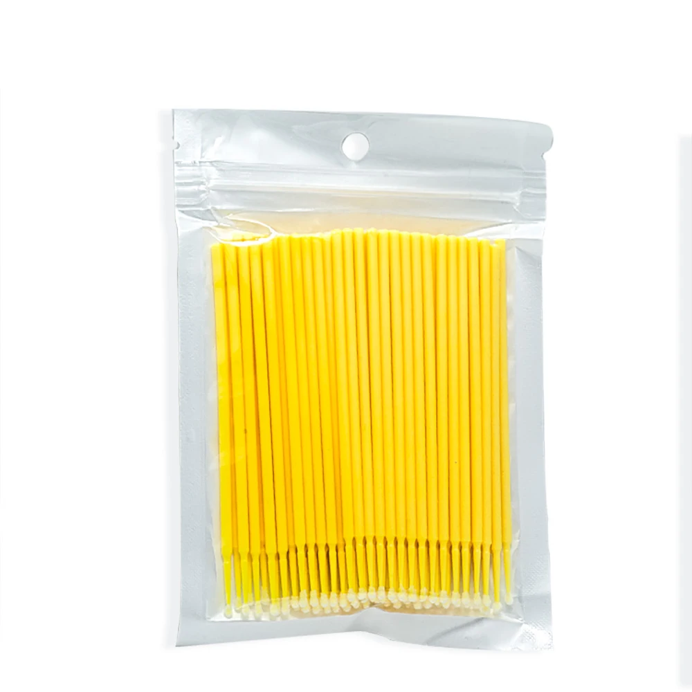 
Micro Durable Disposable Eyelash Extension Individual false eyelash Applicators Mascara Brush Eyelash Glue Cleaning Tool 100pcs 