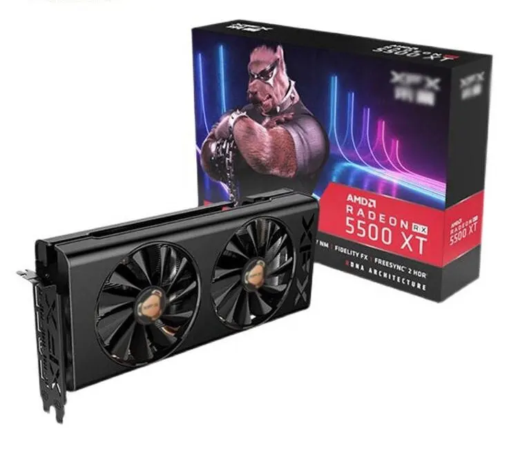 Second Hand Graphics Card Laptop Used GPU Card 5700xt RX 5700 XT for Gaming Business Fan Mini Display Port For AMD Rtx 3070 Nova