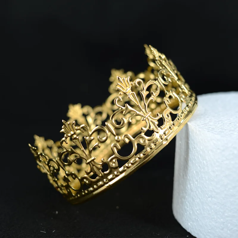 Fashion Gold Tiara Crown Cake Topper Birthday Party Decoration Cake Crown