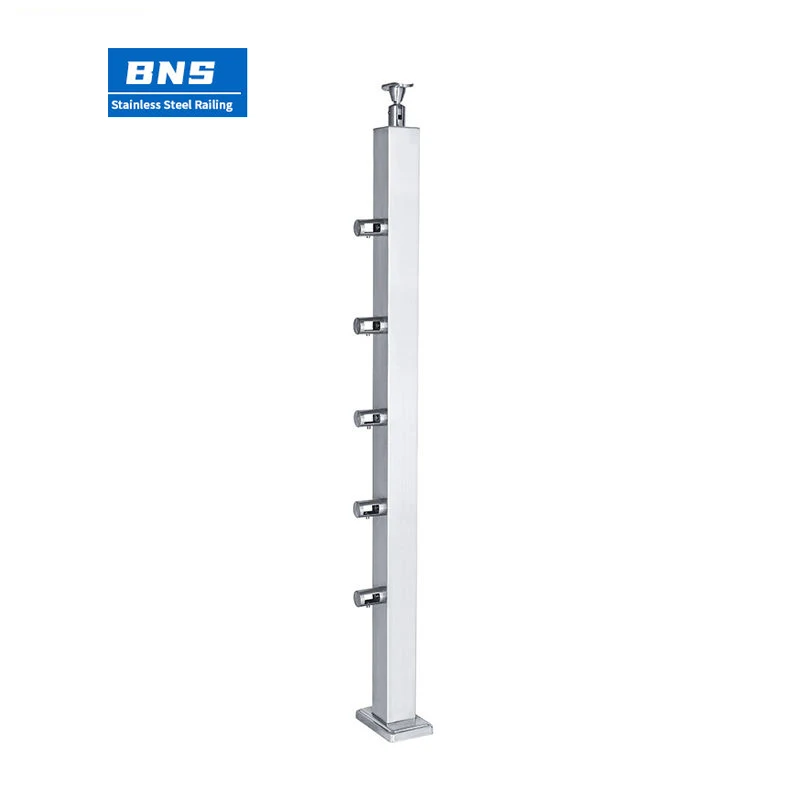 BNS tube railing balcony baluster columns outdoor railing stainless balustrades handrails System Stainless Steel Stair Railing
