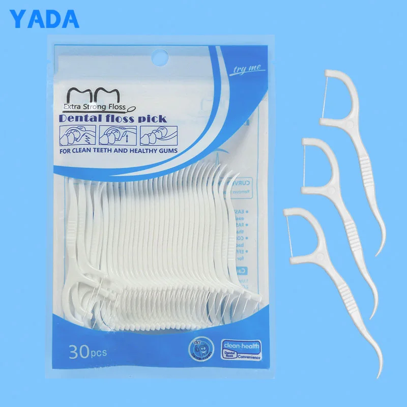 Bulk Eco Friendly Bamboo Charcoal Reusable Vegan Plastic Toothpick Dental Floss Picks Flosser