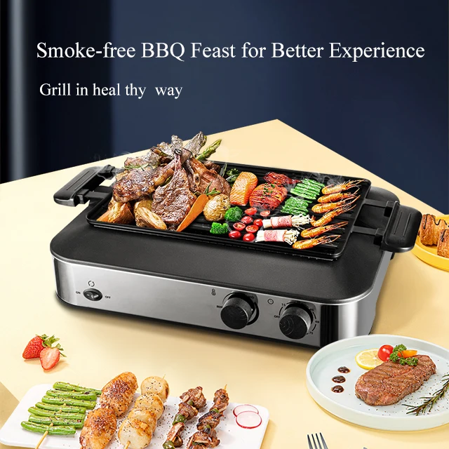 electric smokeless bbq panini barbecue commercial indoor press contact sandwich griddles grill