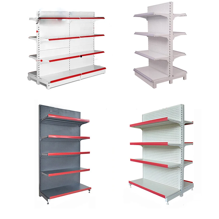 White Heavy Duty Shelves For Supermarket , Display Shelf Used For Market