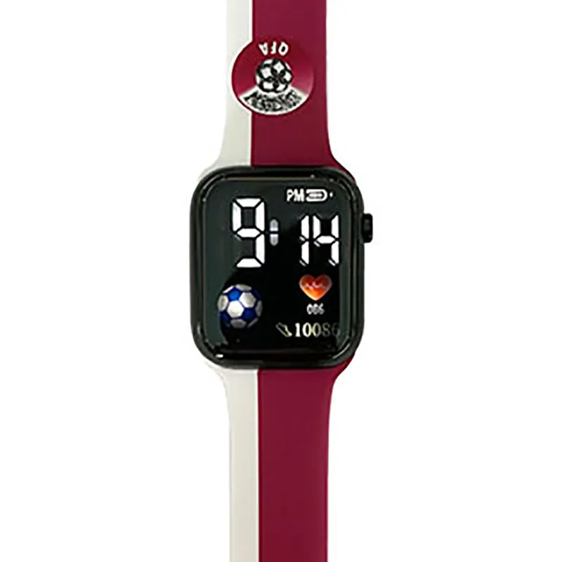 Factory Custom Waterproof Quartz Wristwatch For Men Sport Silicone World Cup Quartz Watch