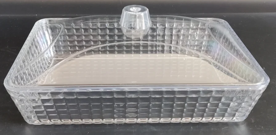 Large Modern Rectangular Food Grade Plastic Container with Lid Customizable for Food Storage