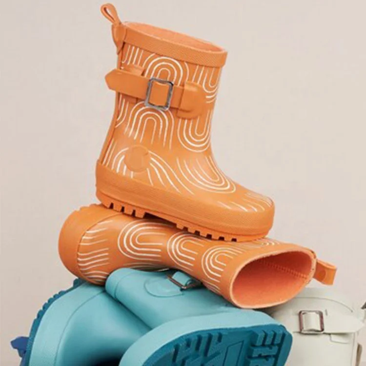Wholesale Custom Design Logo High Quality Kids Toddler Rubber Rain Boots For Children