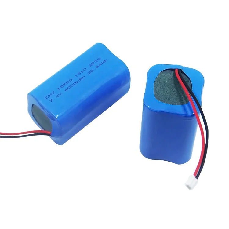 
Real capacity 4000mAh 7.4v 18650-2S2P rechargeable lithium ion battery pack for robot 
