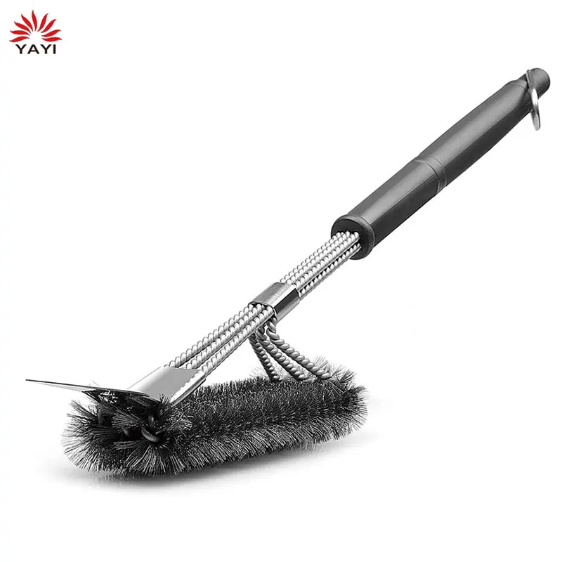 17 Inch Safe Wire Stainless Steel BBQ Brush for Gas Infrared Charcoal Porcelain Grills