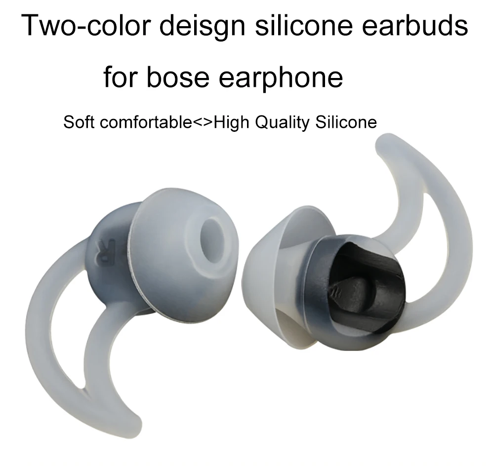 Anti-lost Silicone Hooks Earphone Accessories Two-color Design Silicone Hanger For Bose Earphone