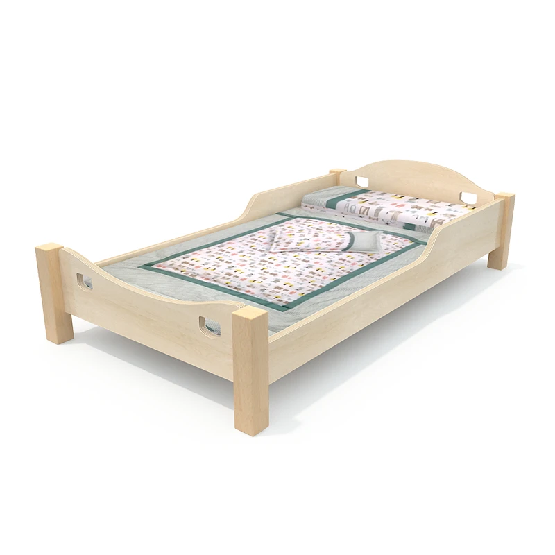 Kindergarten Wooden Bed Daycare Nap Bed Solid Baby Wood Crib Children Single Beds Stackable Baby Cot for Sale