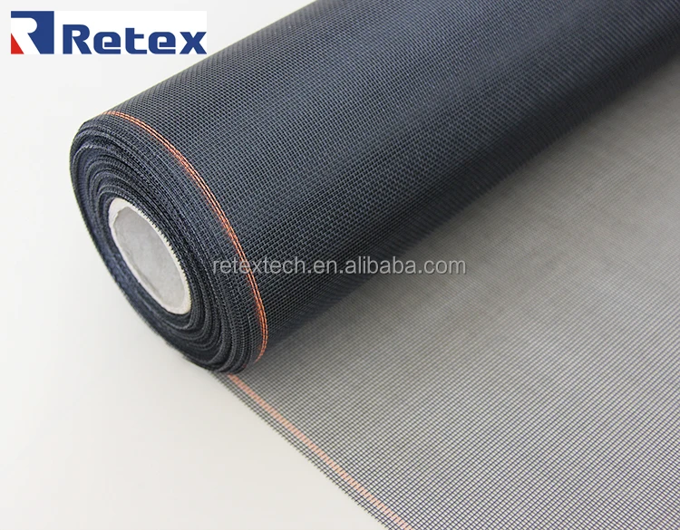 Manufacturer ready to ship 18X16 mesh black 1m*100m in rolls window screening mosquito netting door bug net