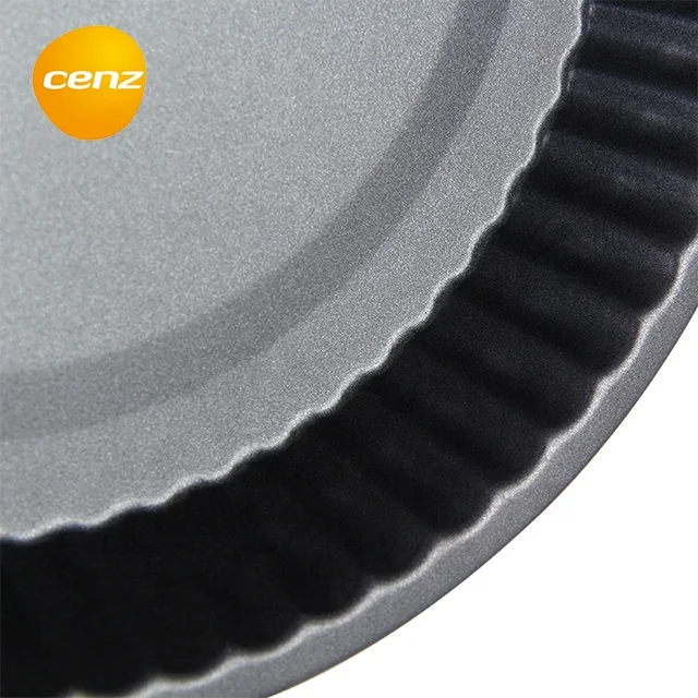 Nonstick Large Pie Pans Carbon Steel Round Fluted Tube Cake Mold  Plate Deep Baking Tray Quiche  Pie Tart Pan Bakeware Factory
