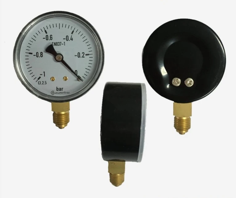 Economic Black steel case with snap in lens  Dry Pressure Gauges Vacuum Manometer ,Mod.111BL