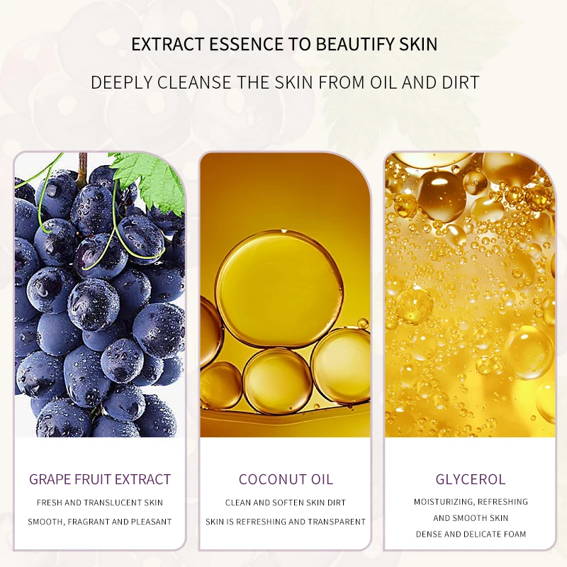 OEM Images private label grape organic natural whitening bathing cleansing skin care soap