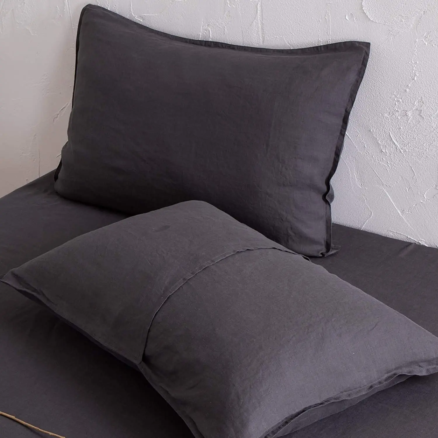 Pure and Natural Fiber 100% Hemp Solid Color 4pcs Quilt Cover Set Bedding Duvet Cover Set