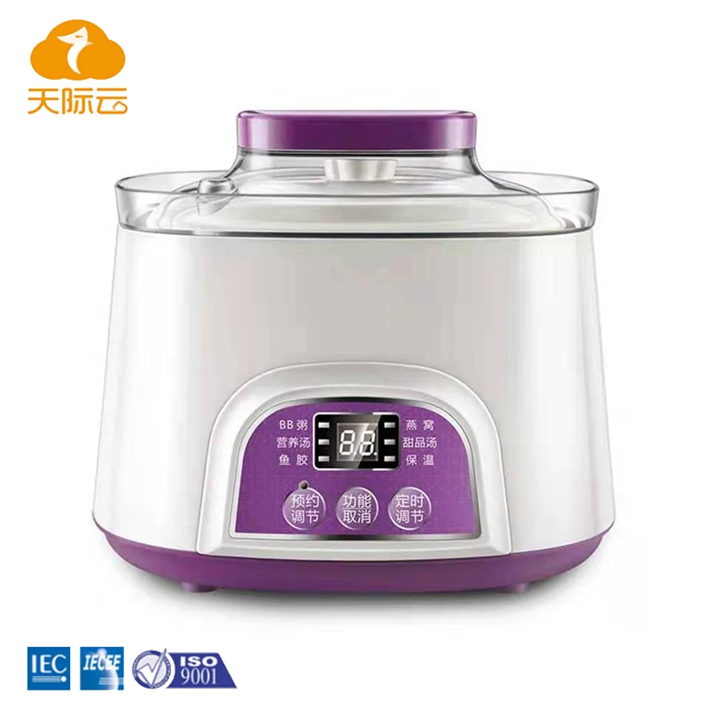 Double wall Square Shape 3 Ceramic Inner Pot Slow Cooker Stew Pot