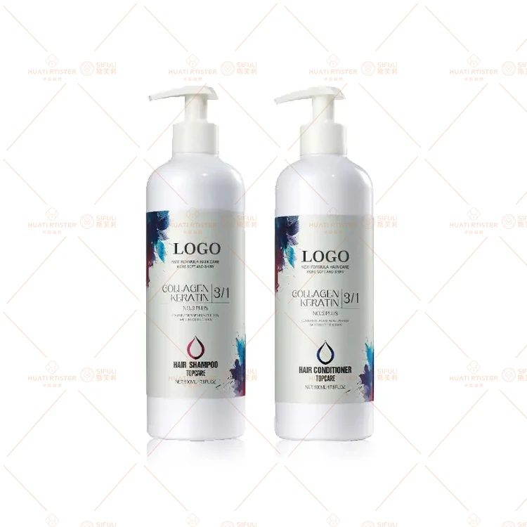 Huati Sifuli CA canama Hot Selling 3/1 collagen keratin Natural Plant Hair OIL CONTROL Moisturizing Shampoo And Conditioner