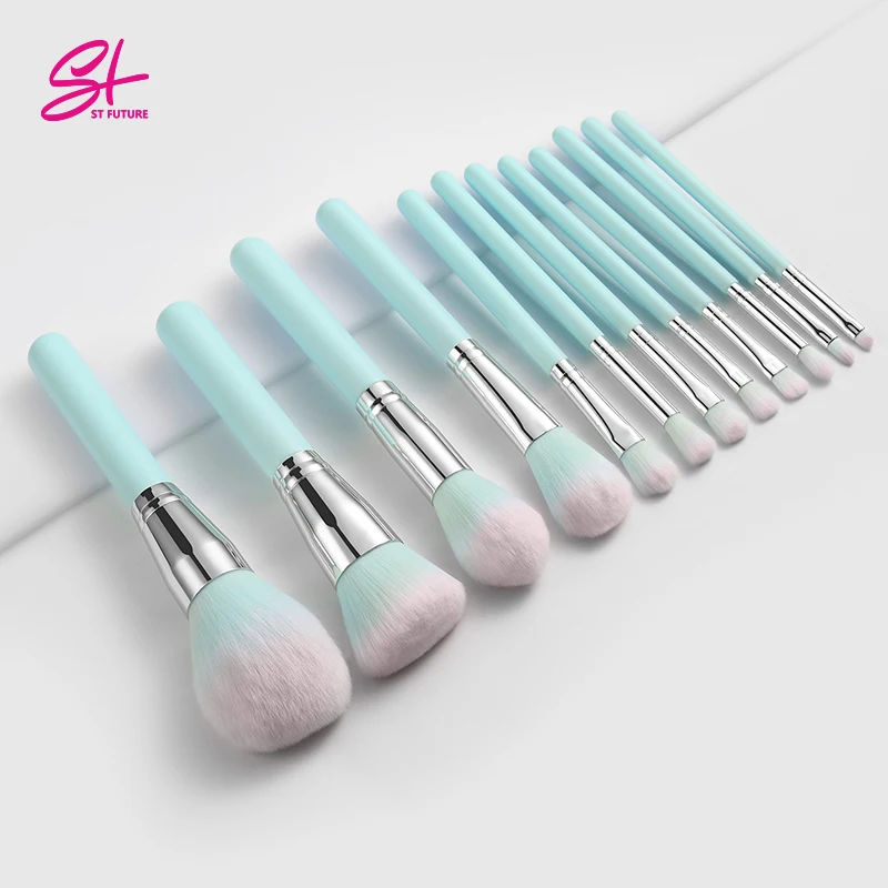 2022 New Arrival 12 Pcs Magnetic Cosmetic  Synthetic Hair Makeup Brush Set
