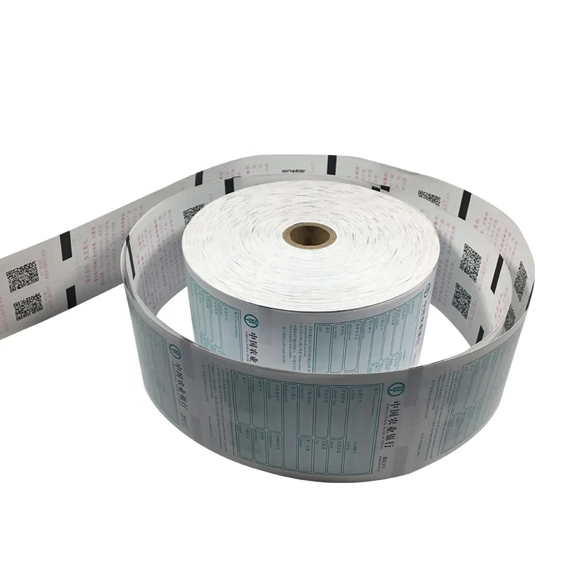 Professional Manufacture Bank ATM Receipt Thermal Paper Roll Back Print For Receipt Printer (62223221580)