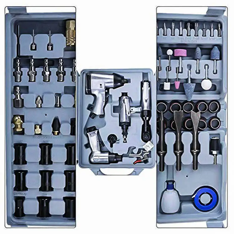 Wholesale Only Car Tools Set Repair 71 Pcs Heavy Duty Storage Case Ratchet Chisel Blow Gun Air Impact Tool Kit