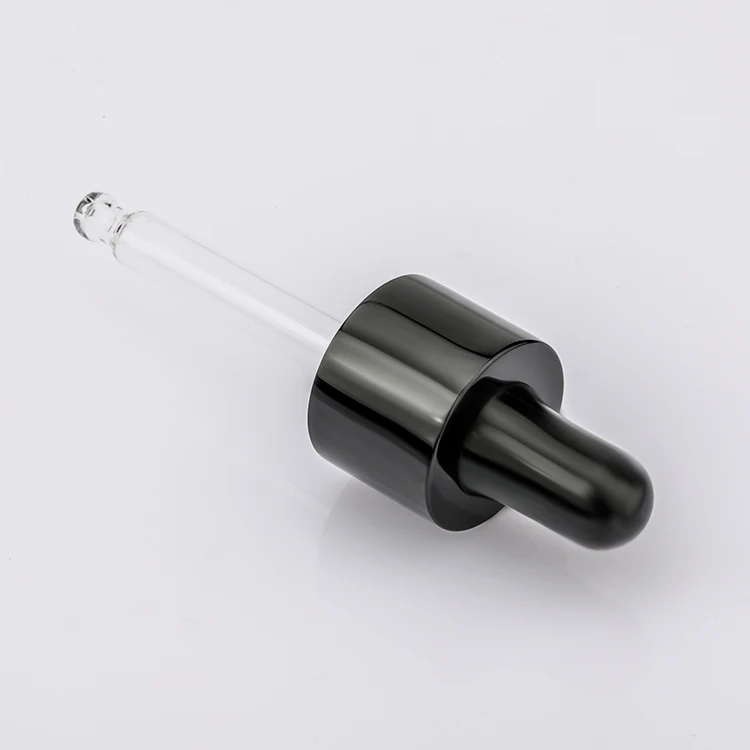 Din 18mm 20mm 24mm Wholesaler glass dropper essential oil bottles glass pipette tip essence dropper cap