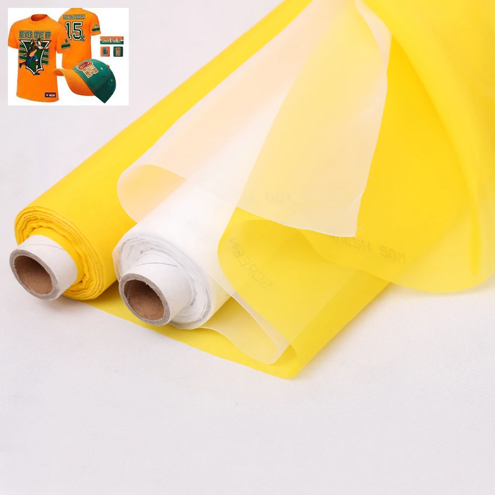 Screen Printing Mesh Roll Polyester 32T 36T 39T 43T 47T 54T 59T 64T 72T 77T 80T 90T 100T 120T  Mesh For Silk Screen Printing