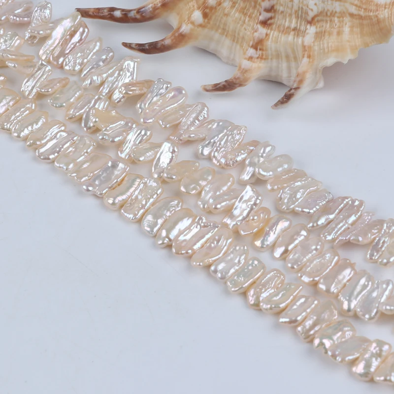 Zhuji 16-17mm Biwa Natural Freshwater Shape Pearl For Jewelry Making