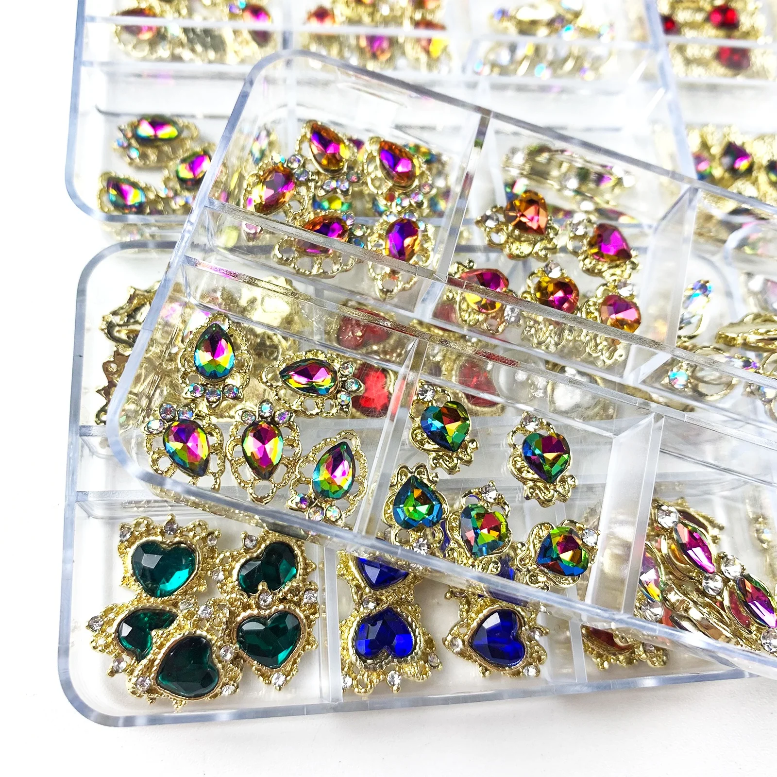 New Design Nail Art Rhinestones Decorations 3D Bear Nail Art Sticker Crystal Diamond Luxury Metal Alloy Nail Charms