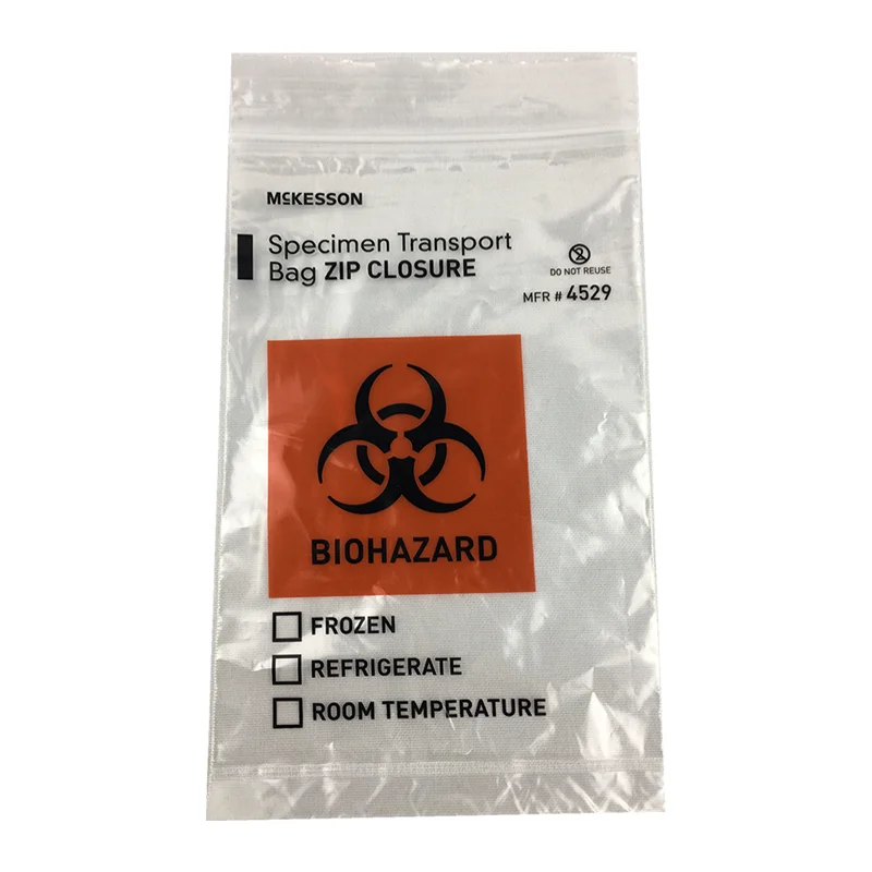 Shanghai China Medical Bio Hazard Bags Custom Size LDPE Ziplock Specimen PE Zipper Bag Valve Sealing Handle Custom Logo Hospital