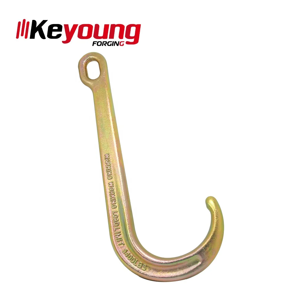 Factory Direct SalesFactory Direct SalesFactory Direct SalesHigh Quality 8' Drop Forged J Type Hook Lifting Eye Hook For Chain