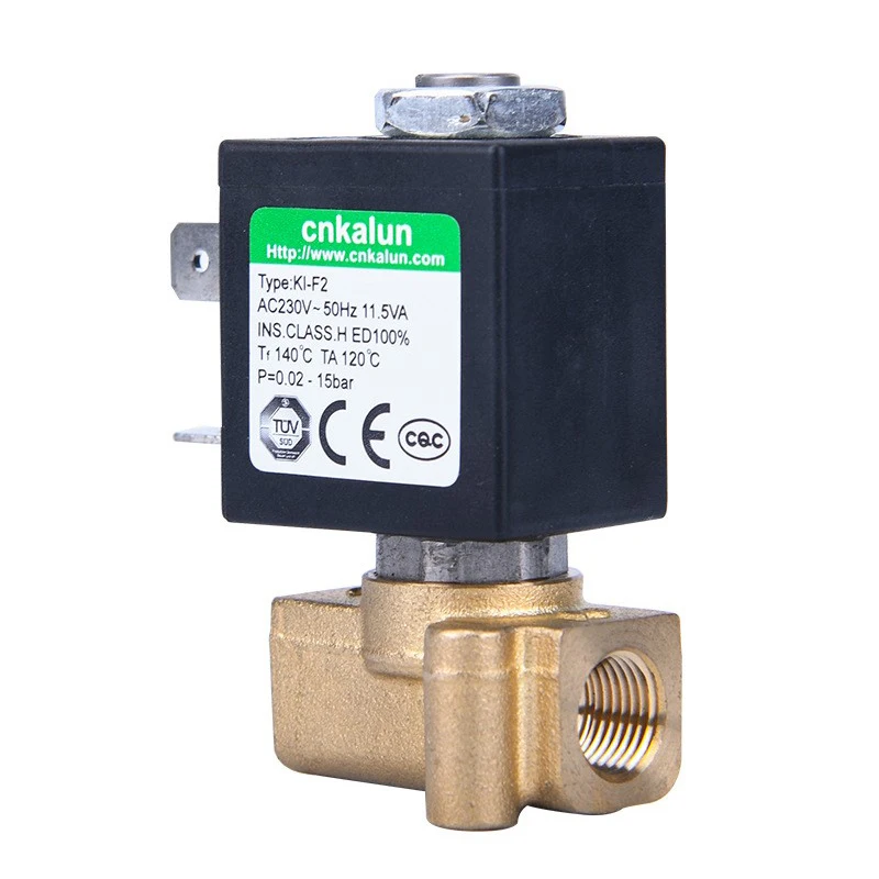 High quality 0.5L/min brass output solenoid valve mini 2 way 24V  water solenoid valve for coffee machine