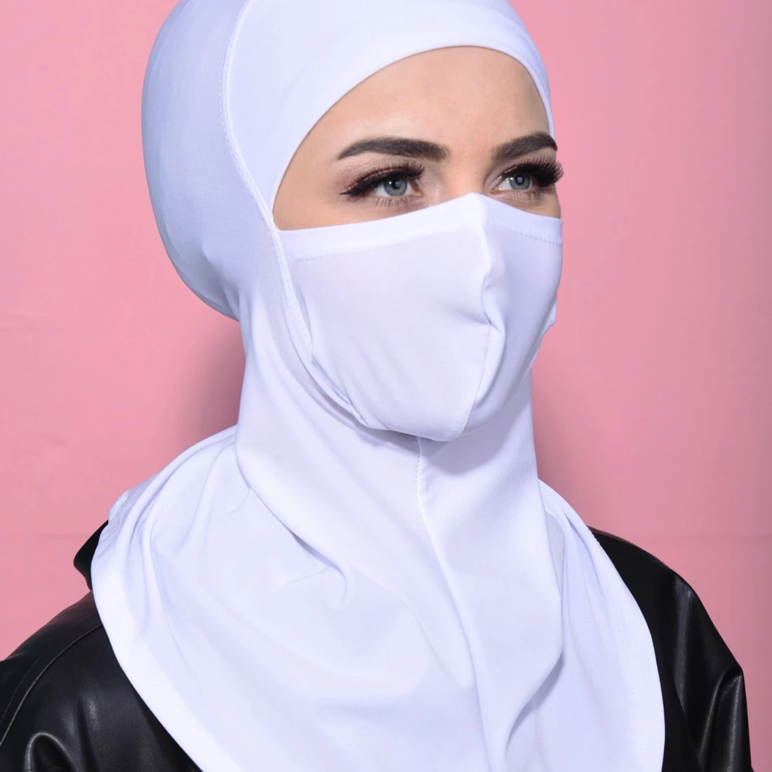 Custom Made Sports Ninja With Face Cover Integrated Headband For Muslim women