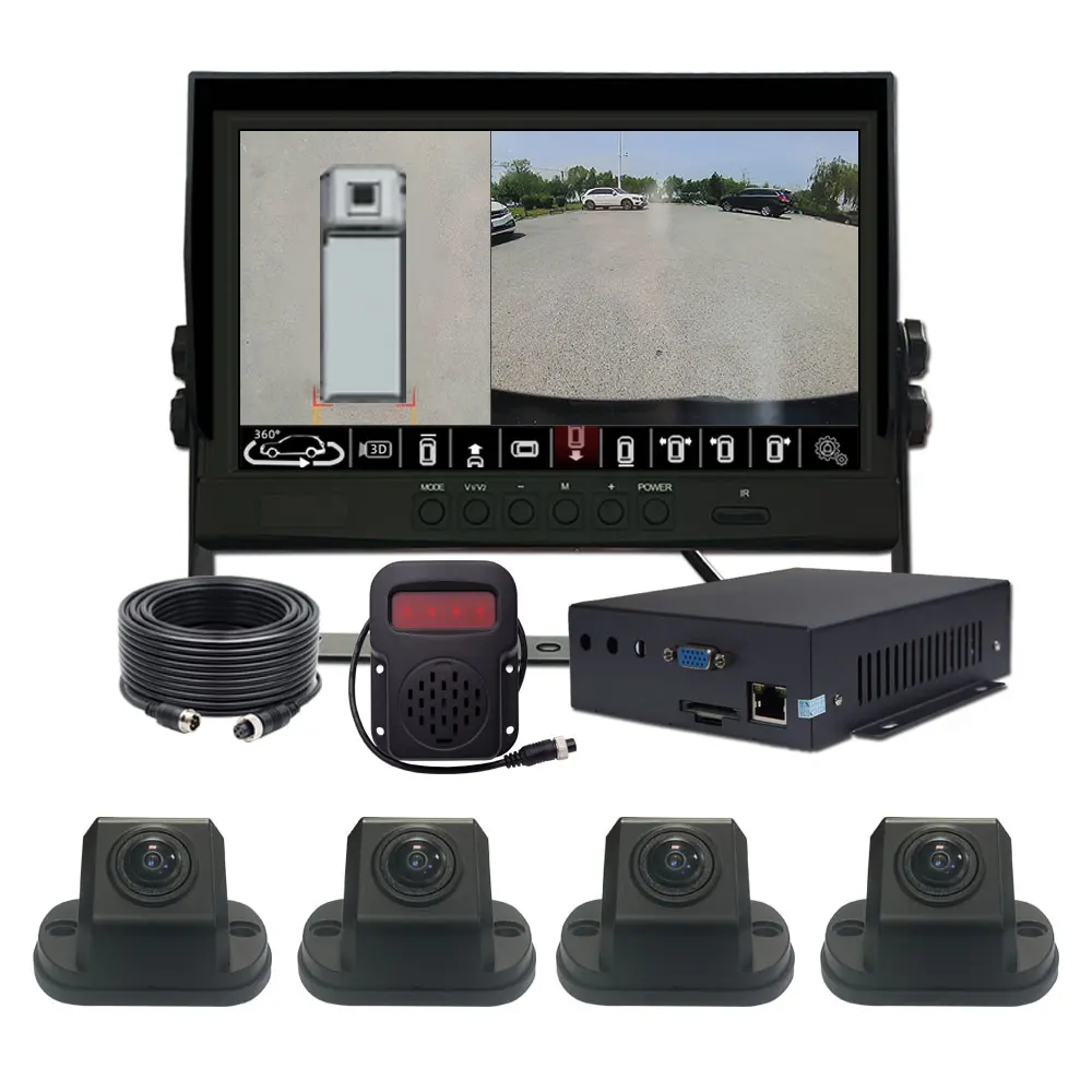 3d 360 Panoramic Surround View Camera System For Coach Or Bus With 10.1' 1024x600 Hd Ips Panel 720p Ahd Monitor