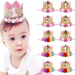 Корона на день рождения для маленьких девочек, украшение для вечеринки, шляпа на день рождения для девочек, украшения для дня рождения