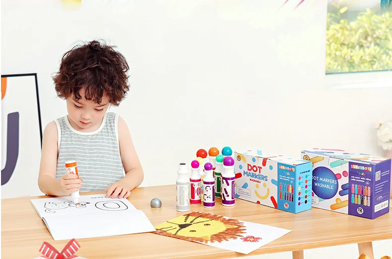 Wholesale OEM KIDS washable bingo dot graffiti Markers Painting set for children DIY drawing toys