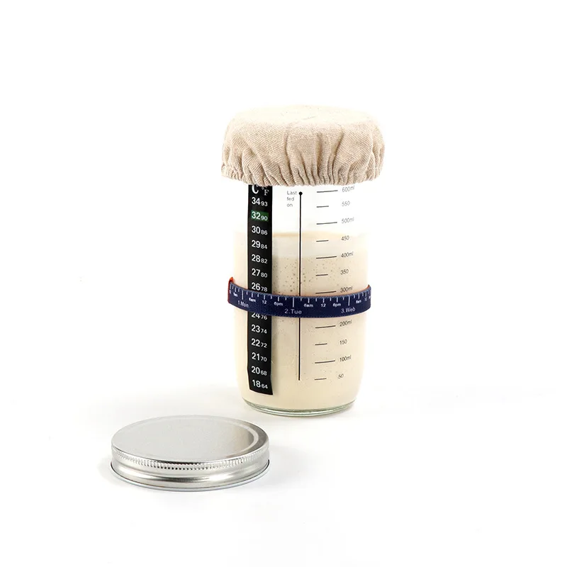 Sealed Glass Yeast Petri Dish Set with Scale and Lid Bottle for Fermentation of Natural Yeast