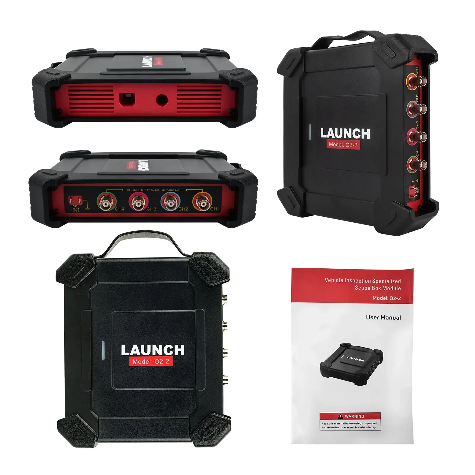 LAUNCH X431 O2-2 Scopebox Oscilloscope (4 Channels) Analizador Digital Scopebox Tester USB Port Works with X431 Series