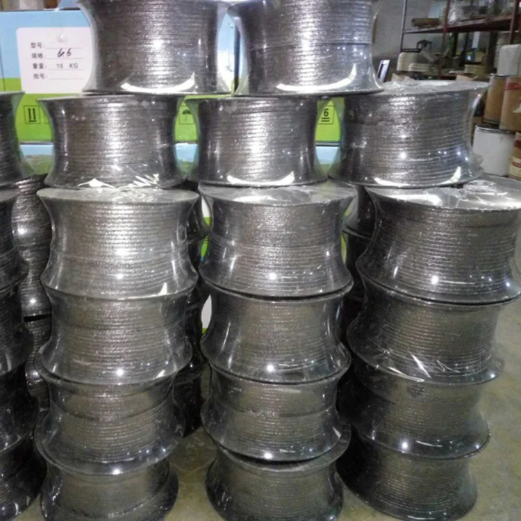 Cheap Price High Pressure Resistance  Gland Packing Black Ptfe Graphite Gland Packing