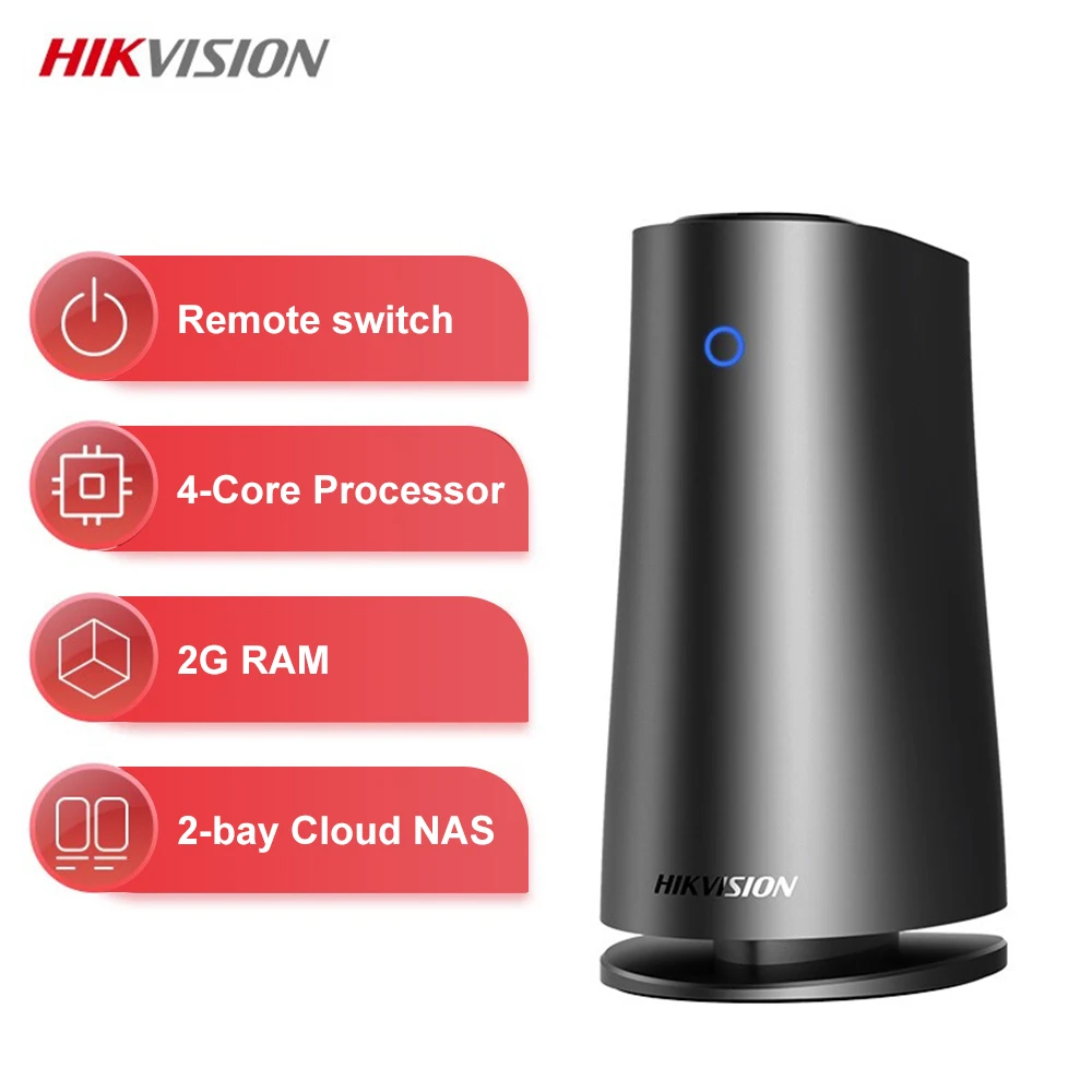 
HIKVISION H200 NAS 2 Bay NAS 2GB RAM Network Cloud Storage Private Storage Disk Remotely Diskless(Not Include HDD) 