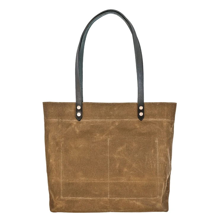 High Quality Customized Waxed Canvas Tote Bag for Women, Shopping, Travel