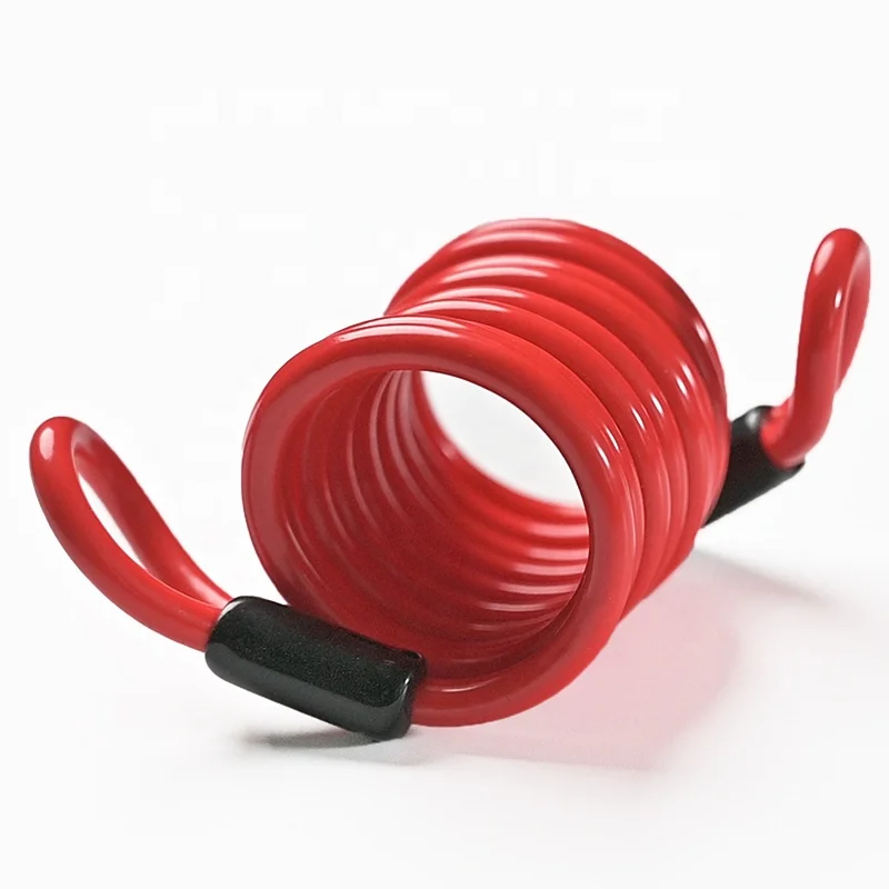 Custom Color Spring Tool Lanyard with Inner Steel Wire Cable, PVC TPU Nylon Coated Coil lanyard For Safety