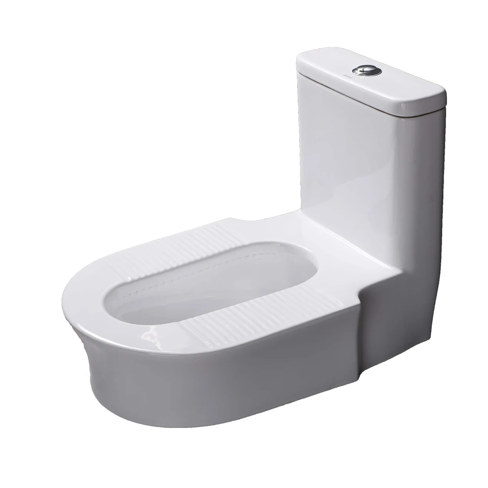 
High Quality Squatting Pan Cyclone Flushing Squat Pans Water Tank Integrated Squatting Pan 