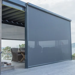Waterproof Office Aluminum Window Shades Outdoor Motorized Sunscreen Roller Blinds
