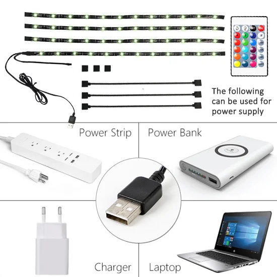 LUCKYSTAR USB DC5V Waterproof IP65 European market  Flexible CE Rohs smd3528 strips led tv
