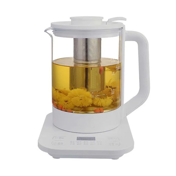 
Guangdong Electric Health Pot Tea Infuser Multifunction Glass Cooking Kettle 