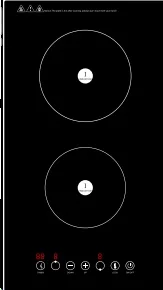 Domino Slider Touch Control Built in Electric Dual Two Double Cooking Zone Burner Induction Hob Cooker Cookstove CE CB