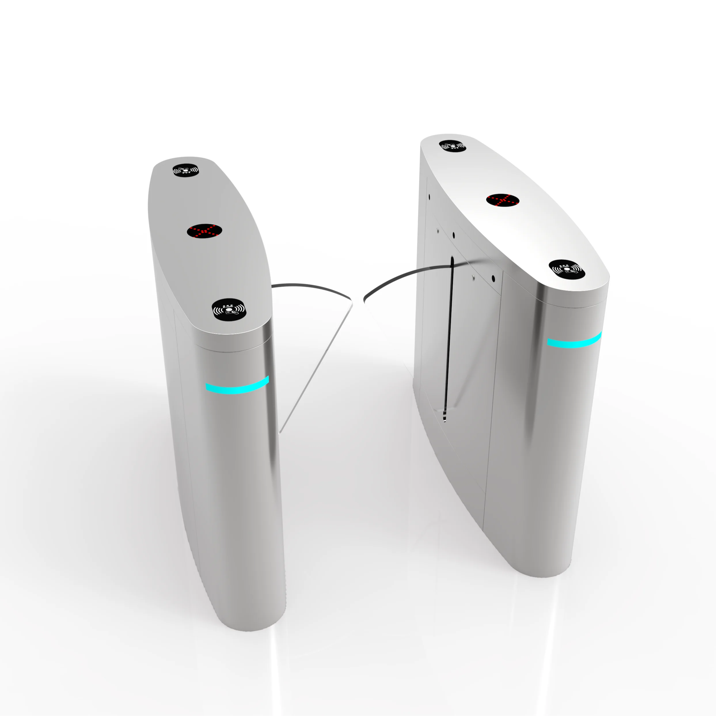 304ss High Security Rfid Optical Face Recognition Pedestrian Access Control Swing Turnstile Barrier Speed Gate System For Hotels