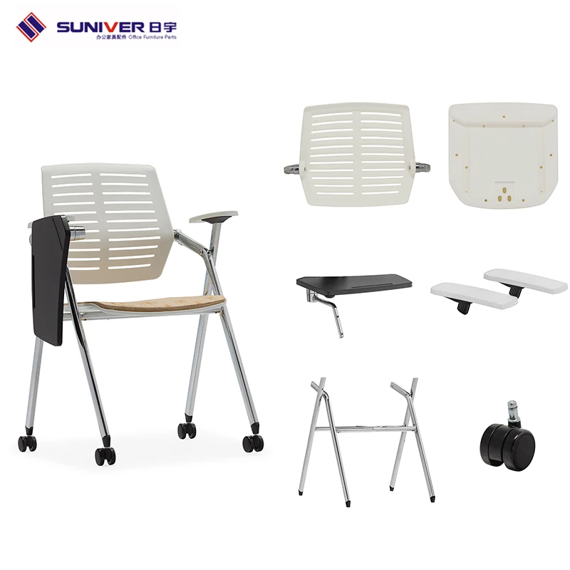 Suniver training office chair parts folding office chair parts components wheels CM2024-TR