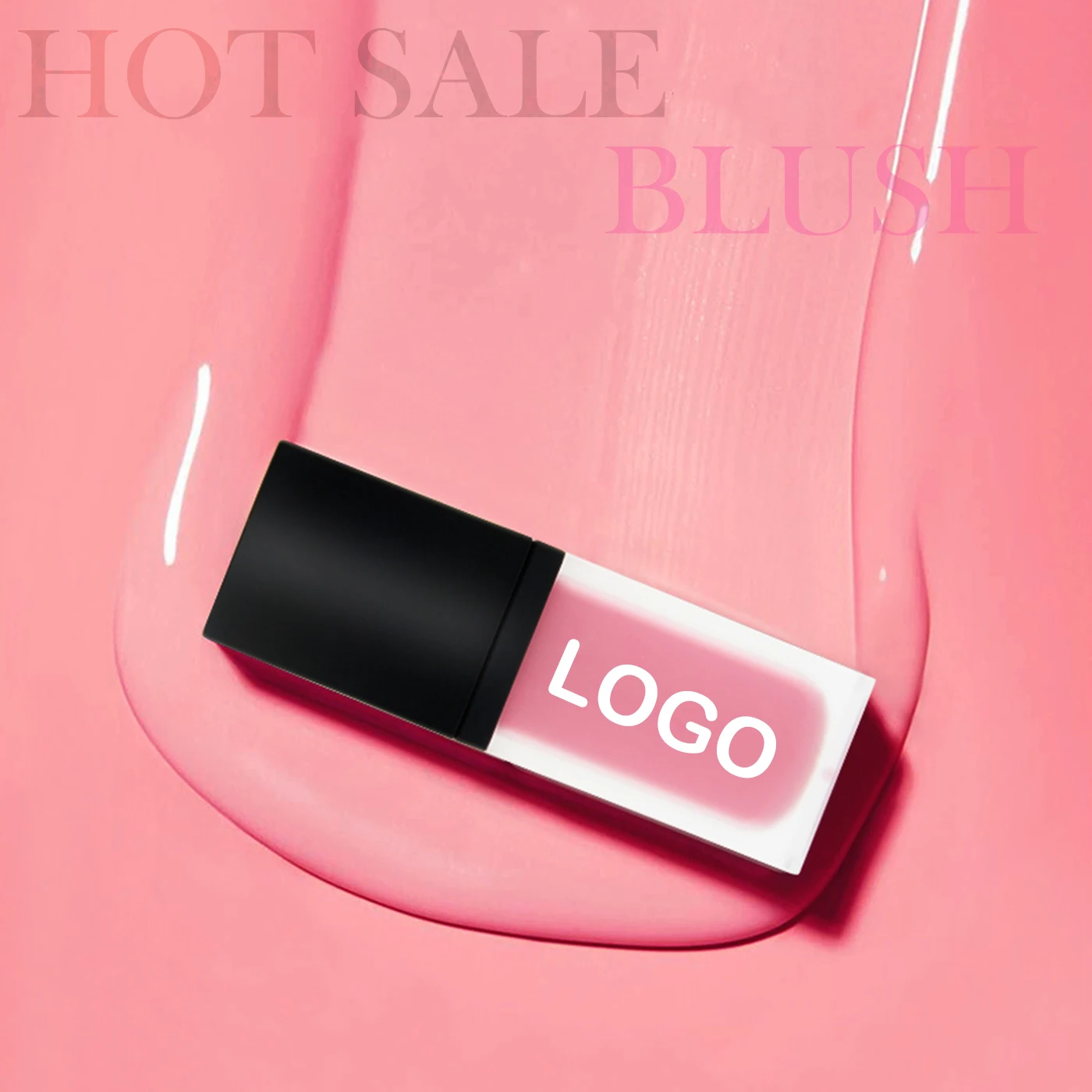 Natural Cruelty Free Custom Vegan Pink Rose Liquid Blush Private Label Pigment Make Up Blush Cream Cheek Blush